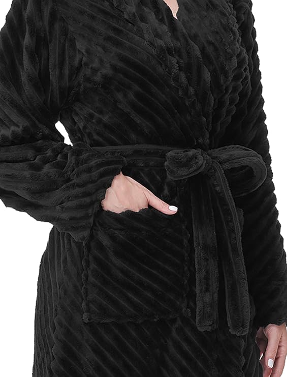 Premium Robes for Women - Super Soft Cozy Fleece Womens Robe Plush Long Bathrobe