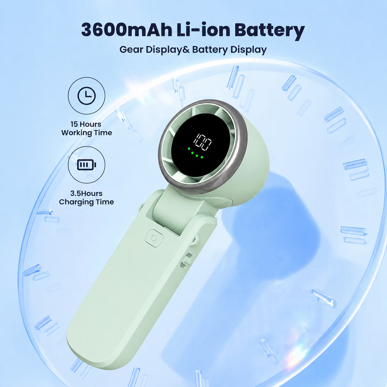 Portable Handheld Turbo Fan - 5 Gear High Speed