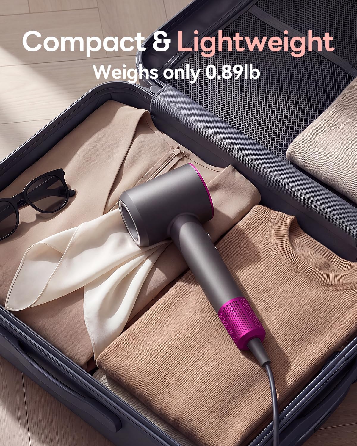 Hair Dryer, 160000RPM Ionic Blow Dryer with Diffuser