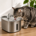 3.2L Stainless Steel Cat Water Fountain With 6 Filters & 3 Sponges