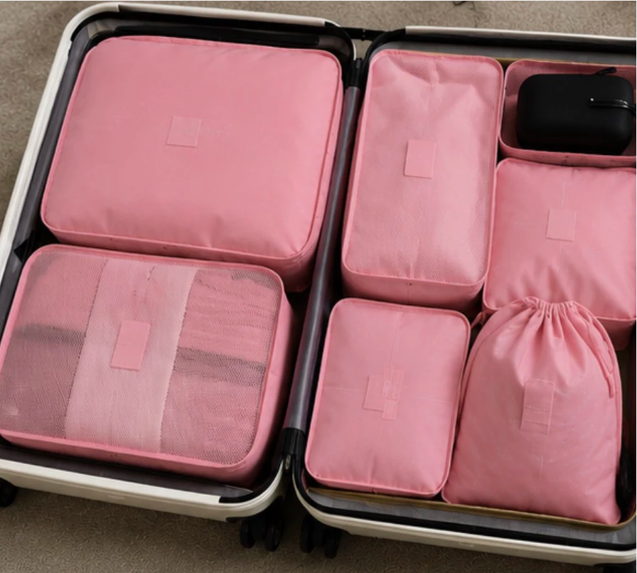 8 Set Packing Cubes& Travel Cable Organizer Pouch Set
